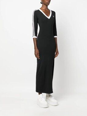 Adicolor Classics 3-Stripes Maxi Dress in Black - Medium